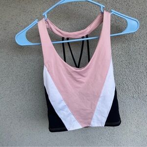 VS PINK racerback cropped workout tank